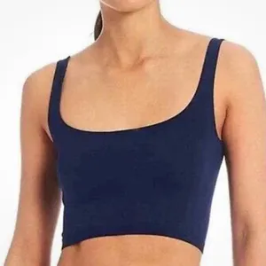 Free People Intimately Smooth Scoop Neck Crop Tank in Navy Sz XS/S NWT $20R thumbnail 1