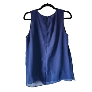Banana Republic Sheer Flowy Blue Tank Top Size Small thumbnail 2