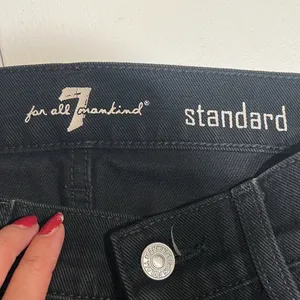 7 for all mankind women’s standard straight leg size 31 black jean thumbnail 14