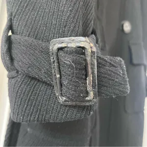 LOFT Ann Taylor Women’s Coat Wool Blend Black Textured Tie Size 4 Mid Length thumbnail 12