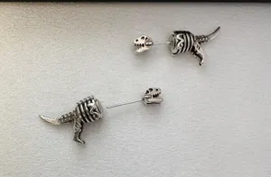 Dinosaur Stud Earrings for Men Women,Streetwear Punk Hip Hop Unisex Style thumbnail 3
