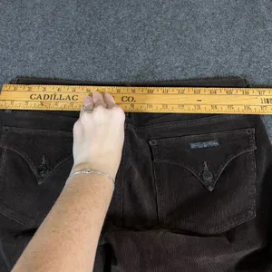 Hudson Collin Flap Skinny Jeans 29 Chocolate Brown Corduroy Low Rise Y2K Fall thumbnail 9
