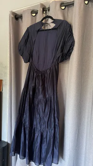 SIR. Open Back MIDI Dress Navy Blue Size 6 thumbnail 2