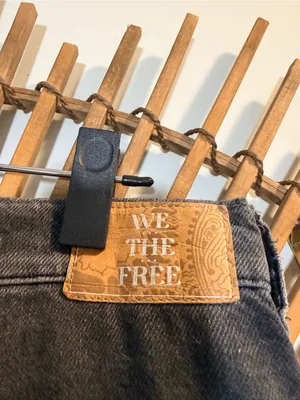 Free People We The Free Tinsley Baggy High Rise Straigjt Leg Jeans Faded Black Slouch Grunge thumbnail 11
