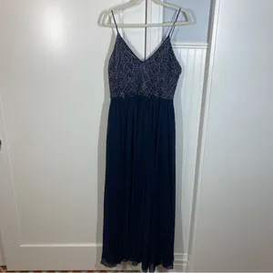 Badgley Mischka Navy Ballerina Formal Gown size‎ 16 formal gala black tie thumbnail 2