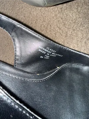 Donna Lawrence "Classy" Black Slingback Kitten Heels Size 7.5 thumbnail 5