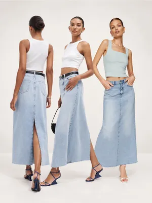 Reformation Kass Maxi Denim Skirt Bowen Size 30 NWT $188 thumbnail 2