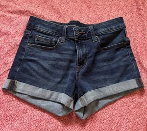 Aeropostale Low-Rise Midi Denim Shorts thumbnail 1
