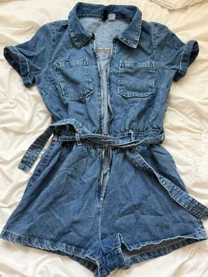Denim short jumpsuit Blue Size XS thumbnail 1