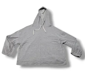 Mile(s) Sweatshirt Size Large Mile(s) by Madewell Hoodie Cropped Sweatshirt Gray thumbnail 1