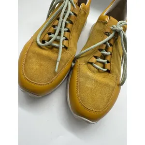 Anthropologie Mustard Yellow Suede Low Top Sneakers Women’s US 7.5 Euro 38 thumbnail 5