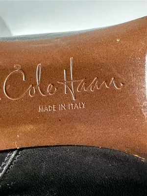 Cole Haan Nydia Black Tall Stretch Nappa Leather Boots 7B Made in Italy Luxury thumbnail 10