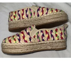 Sam Edelman Carrin Espadrille Platform Shoes Womens Size 8 Slip On Multicolor thumbnail 7
