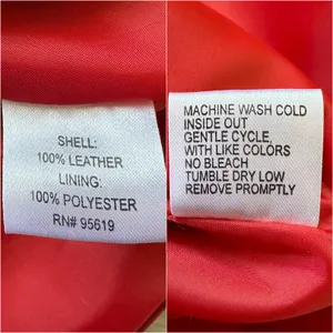 Vintage Uniform Jacket 100% Leather Suede Zip Up Red 8 thumbnail 8
