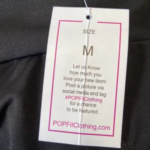 POP Fit Women’s Black High Waisted Mesh Leggings Size Medium NWT thumbnail 16