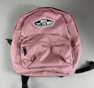 Vans Realm Backpack Pink Off The Wall Logo School Bag Laptop Sleeve Canvas thumbnail 1