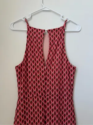 Gianni Bini Casey Crochet Overlay Midi Dress In Coral Size Medium thumbnail 5