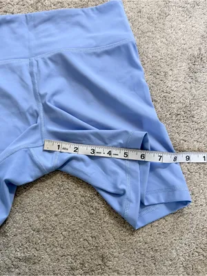 Old Navy Women’s High-Waisted PowerSoft Biker Shorts 6” in Blue Overall M thumbnail 9