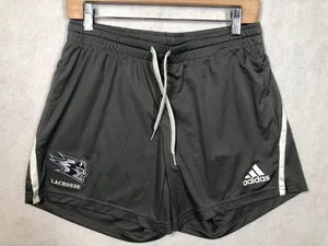University of Wisconsin La Crosse Adidas Team Issued Knit Shorts Gray Women's S thumbnail 1