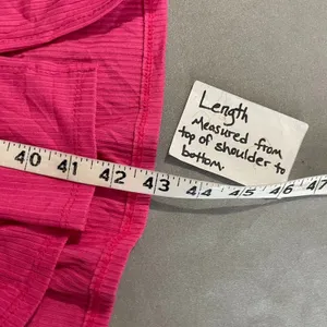Bright Pink Tank Dress Size S Ribbed Knit Strappy Summer Dopamine Beach Resort thumbnail 11