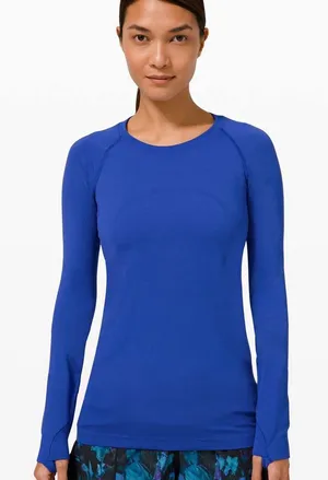 Lululemon Lululemon Swiftly‎ Tech Long Sleeve 2.0 Size 12 in Harbor Blue thumbnail 1