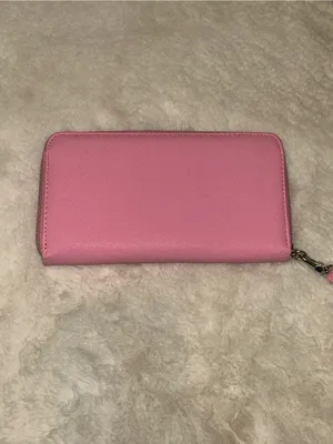 Steve Madden Wallet bubble gum Pink silver Zipper wallet Wristlet cardholder thumbnail 5