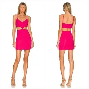 Superdown Lucia Cut Out Mini Dress in Pink XS thumbnail 2