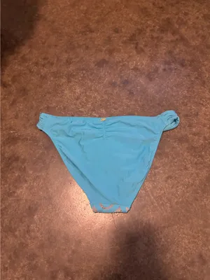 Blue PilyQ Bikini Lace Bottoms thumbnail 2