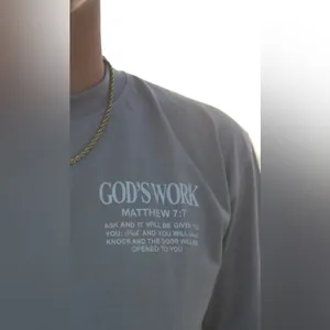 NWT GOD WORK Women’s/Mens Oversized Drop Shoulder Graphic Worship Tee thumbnail 3