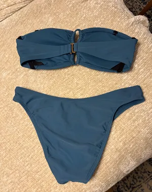Strapless Bikini Blue Size top:S bottoms:M thumbnail 2