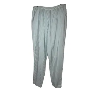 Adrienne Vittadini Silk Striped Pajama Lounge Pants Womens M Green White Vintage thumbnail 9