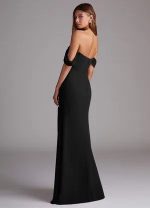 ✨Azazie Black A-Line Off the Shoulder Chiffon Convertible Sz A2 Dress✨ thumbnail 8