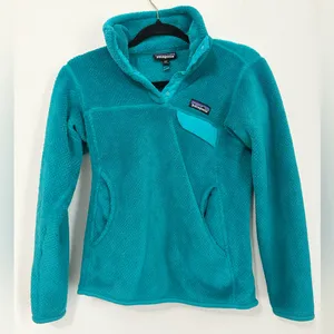 Patagonia Women's Re-Tool Snap-T Pullover in a teal XXS outdoor hiking casual thumbnail 1