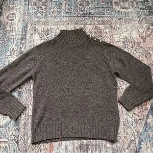 Womens Columbia Sweater Mock Turtleneck Button Shoulder Chocolate Brown Large thumbnail 6