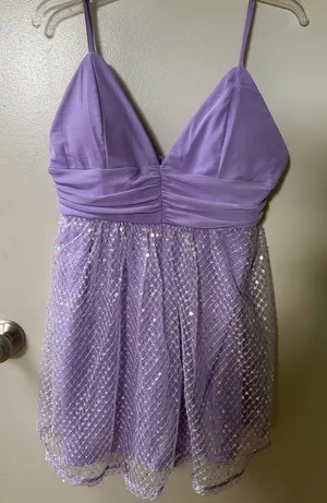 SheIn Purple sequin mini dress thumbnail 1