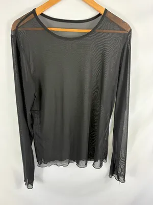 Boutique Womans Stretchy Sheer Long Sleeve Top 2XL thumbnail 1
