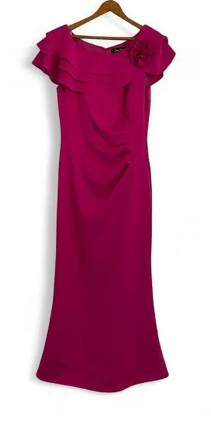 Jessica Howard Womens 6 Formal Hot Pink Floor Length Prom Homecoming Dance Dress thumbnail 1