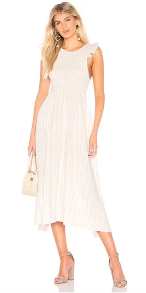 Free People Chambray Butterflies Midi Dress thumbnail 1