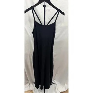 PACT Women's Black Fit & Flare Midi Dress Made With Organic Cotton thumbnail 2