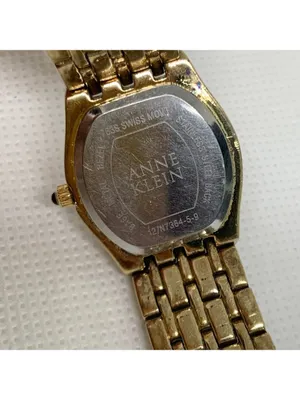 Vintage Anne Klein Swiss Diamond gold tone watch 22mm Quartz Mop dial running thumbnail 6