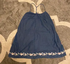 NWT Abercrombie & Fitch Denim Halter Dress Sz L thumbnail 1