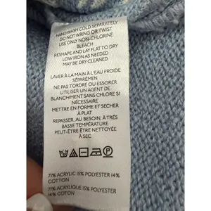 Anthropologie Embroidered Sweater Vest Blue Women's Size Small‎ thumbnail 10