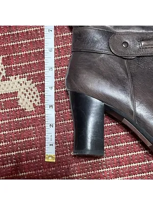 Biviel Brown Leather Slouchy Heeled Boots Size 6.5 / 37 thumbnail 5
