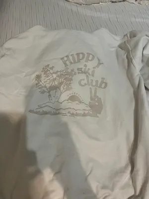 Hippy Ski Club Hoodie White Size XS thumbnail 2