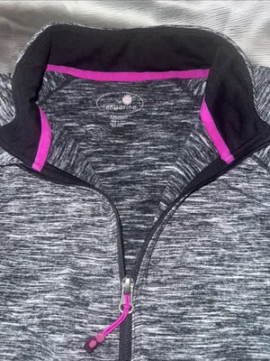 Tangerine Company women’s Gray Heather Full-Zip Jacket with Pink Accent thumbnail 6