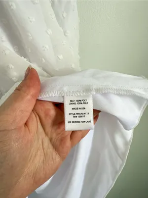Altar'd State Kristin Clip Dot White Ruffled Mini Dress Size Medium thumbnail 7