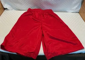 Alleson Athletic Mesh Tech Basketball Shorts Red thumbnail 1