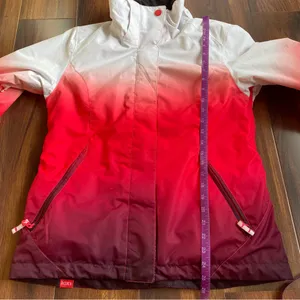 Roxy Dry Flight Gradient Ski Insulated Jacket Hot Pink Ombré No Hood M thumbnail 11