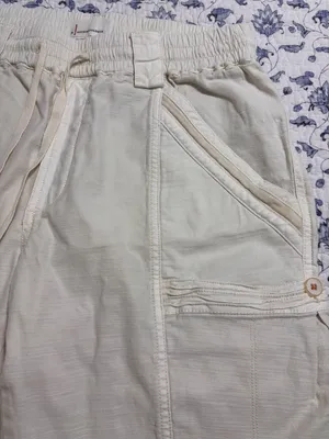 Anthropologie Angela Cropped Cargo Pants Size 26 Ivory utility Cotton Lyocell thumbnail 7