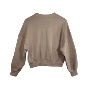 Abercrombie & Fitch Soft AF Essential Tan Long Sleeve Sweatshirt Womens Size S thumbnail 2